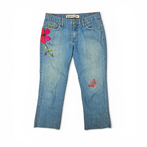 Gap Denim - Y2k Gap Jeans Low-Rise Embroidered Cropped - Size 6